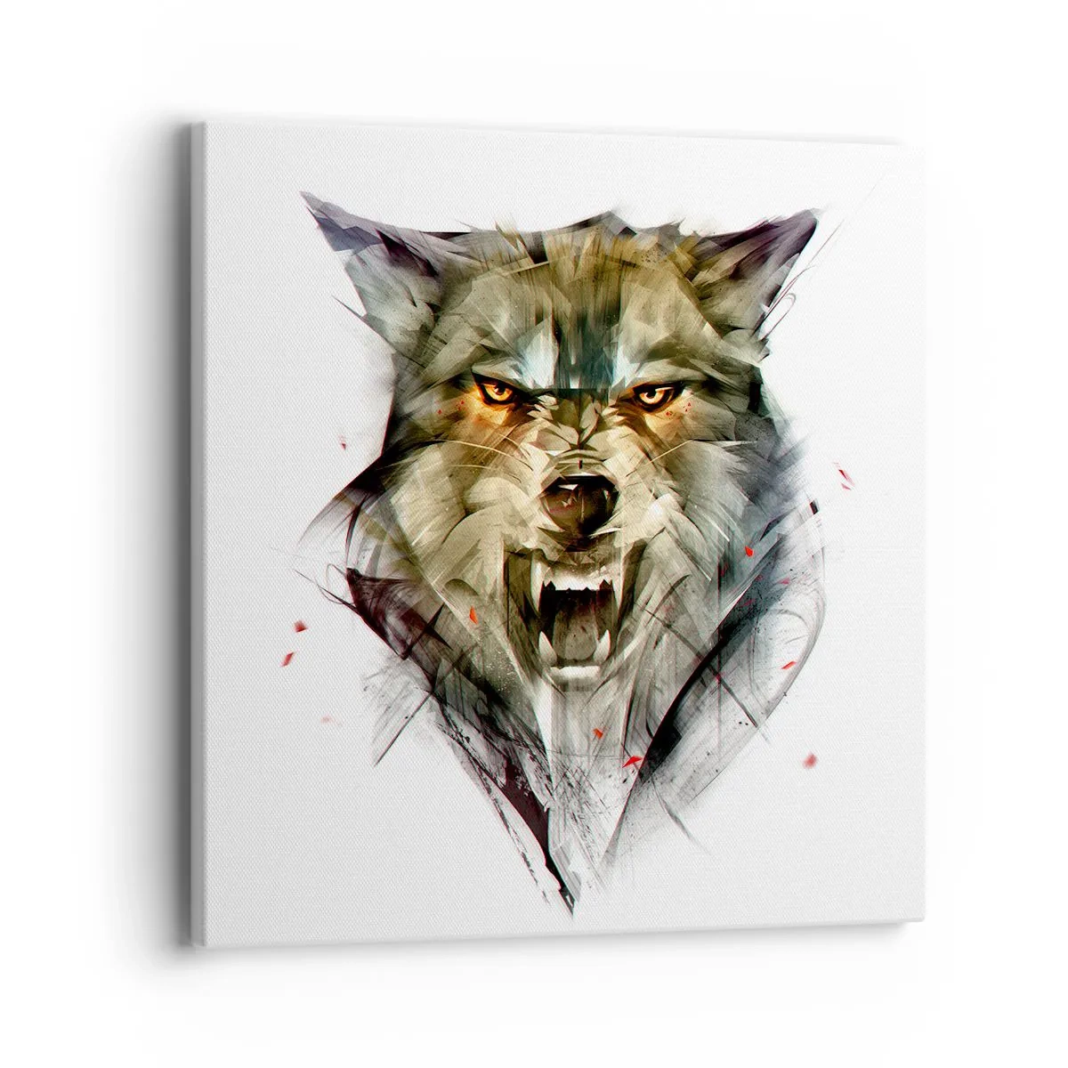 Bild auf Leinwand - Leinwandbild - Kein Schritt näher! - 40x40 cm