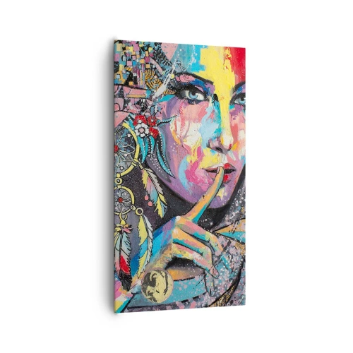 Bild auf Leinwand - Leinwandbild - Sei still, bis du verstehst - 65x120 cm