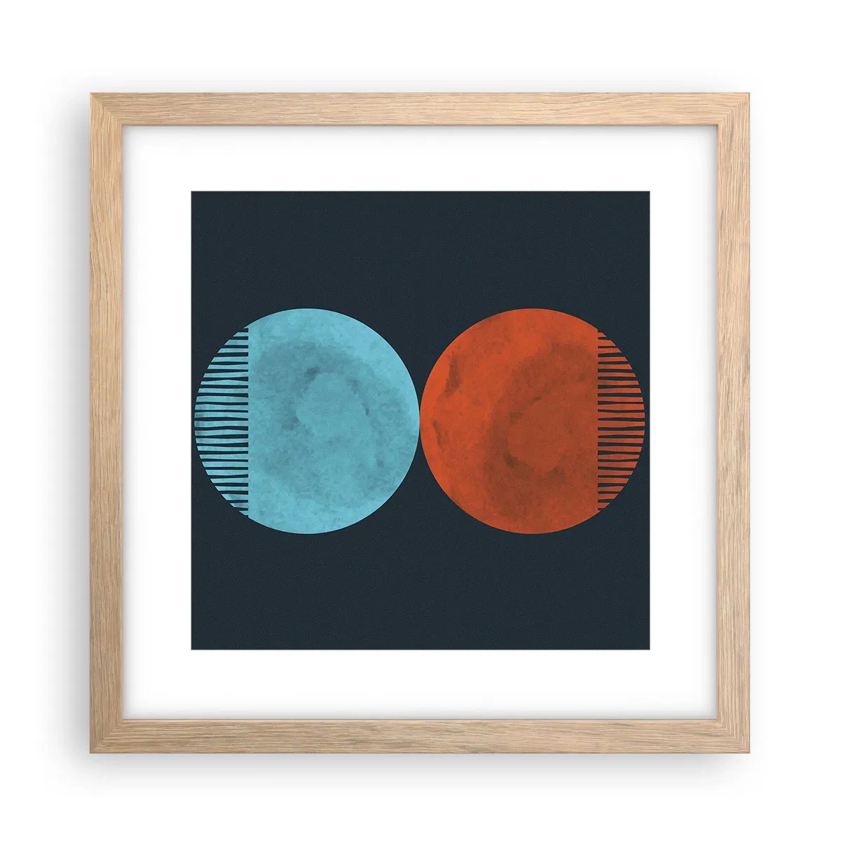 Poster in einem Rahmen aus heller Eiche - Nur Geometrie? - 30x30 cm