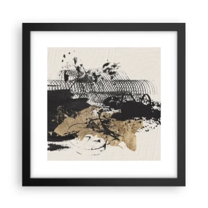 Poster in einem schwarzem Rahmen - Komposition mit Leidenschaft - 30x30 cm