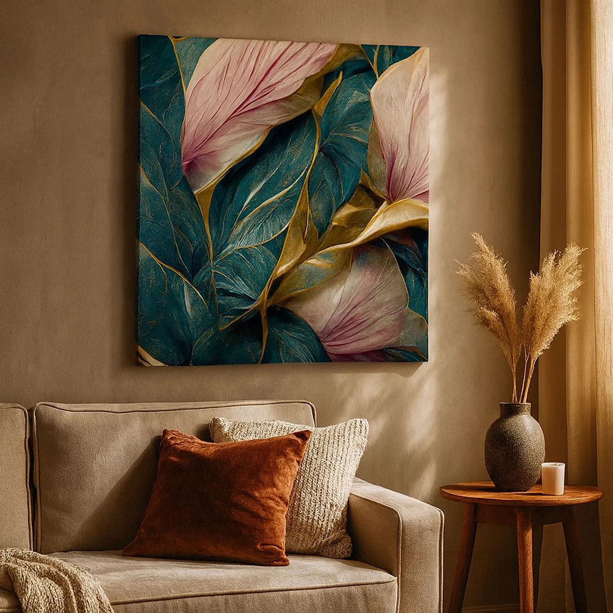 Bild auf Leinwand - Leinwandbild - Natürliche Eleganz und Stil - 30x30 cm