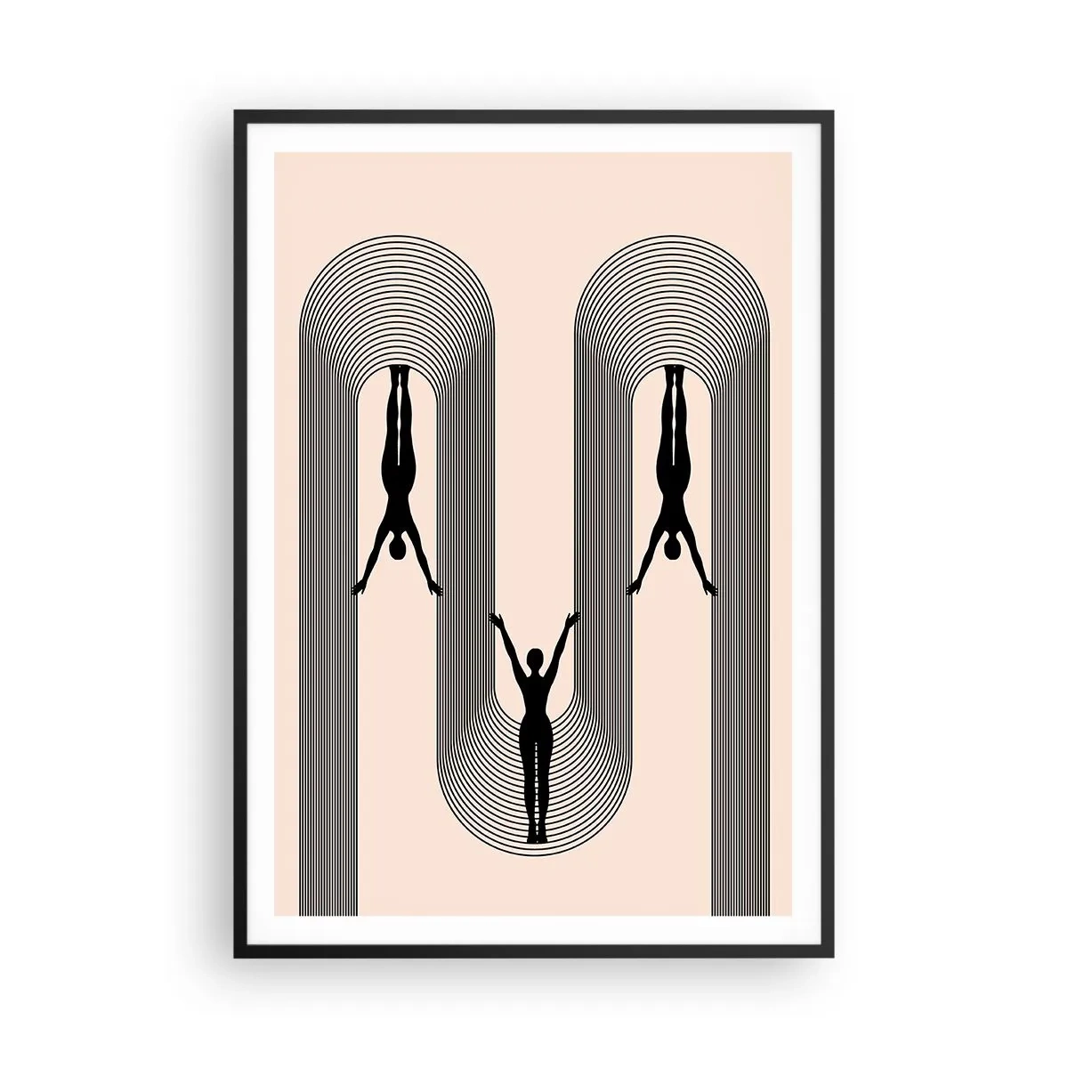 Poster in einem schwarzem Rahmen - Verkehrt herum - 70x100 cm
