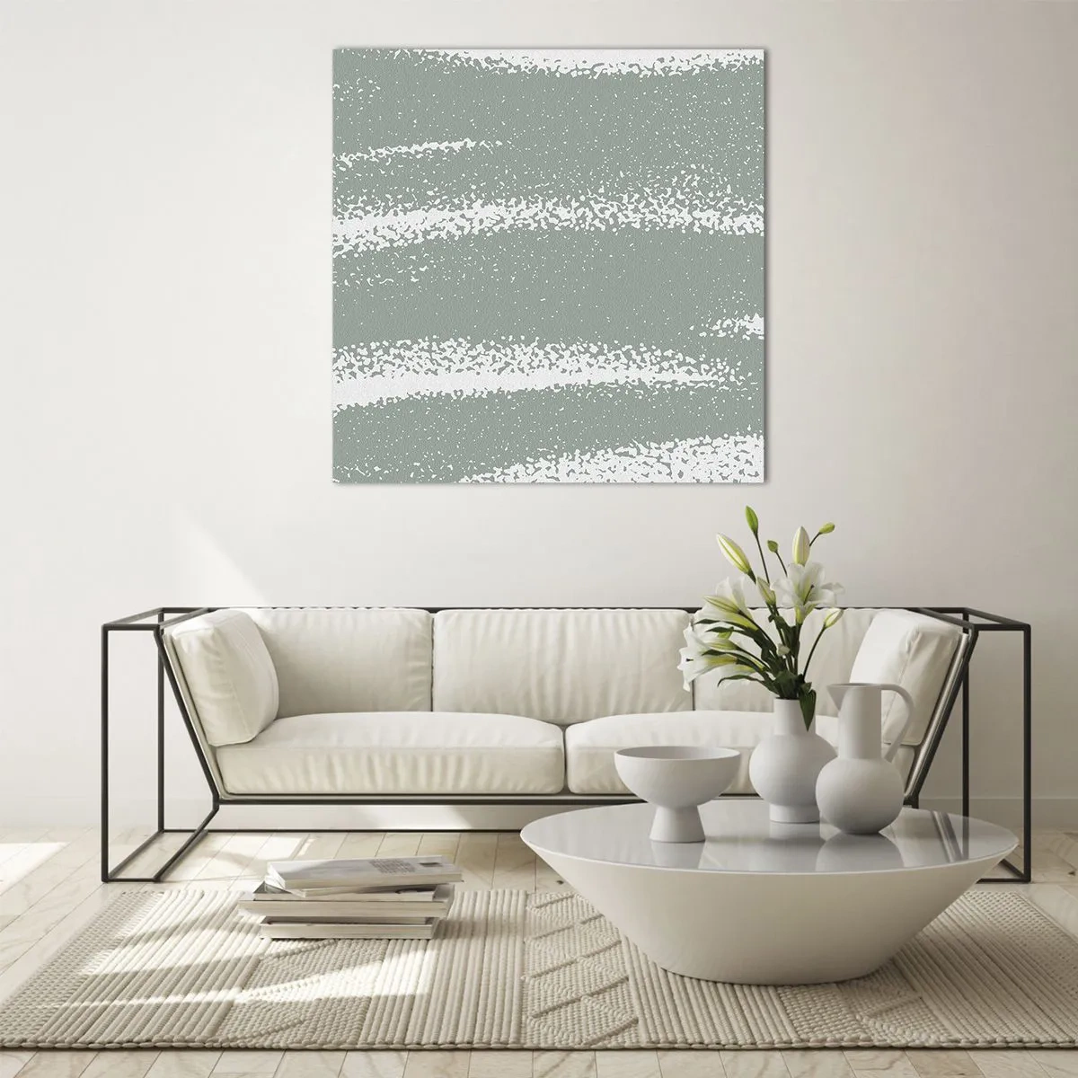 Glasbild - Bild auf glas - Abstraktion im Winterklima - 40x40 cm