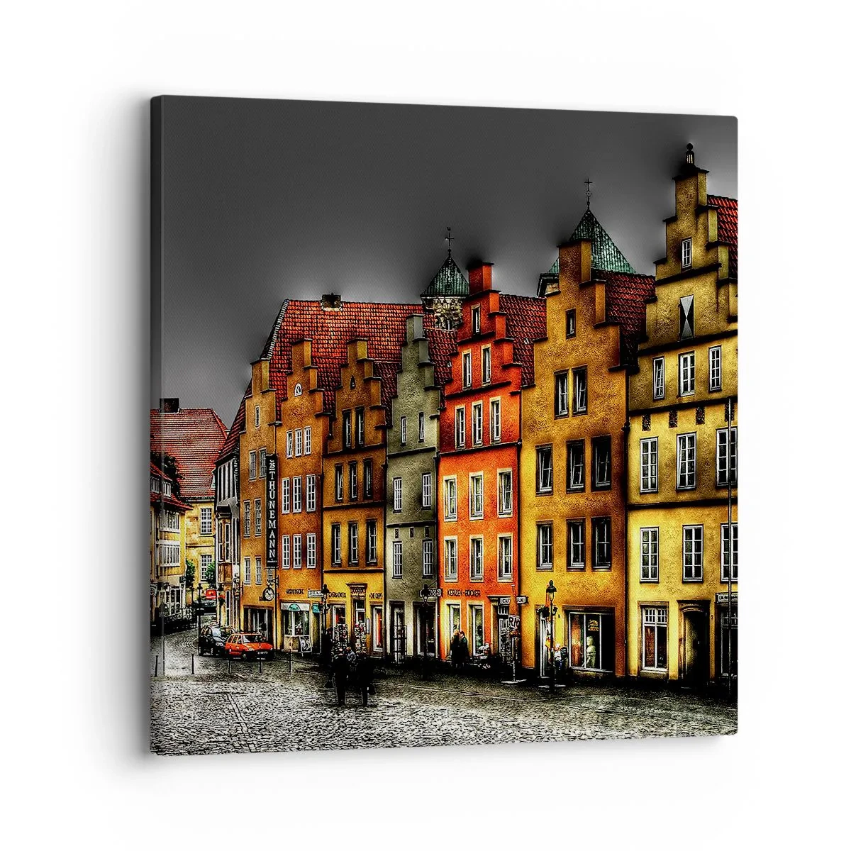 Bild auf Leinwand - Leinwandbild - Es fehlt nur noch ein verzaubertes Taxi - 30x30 cm