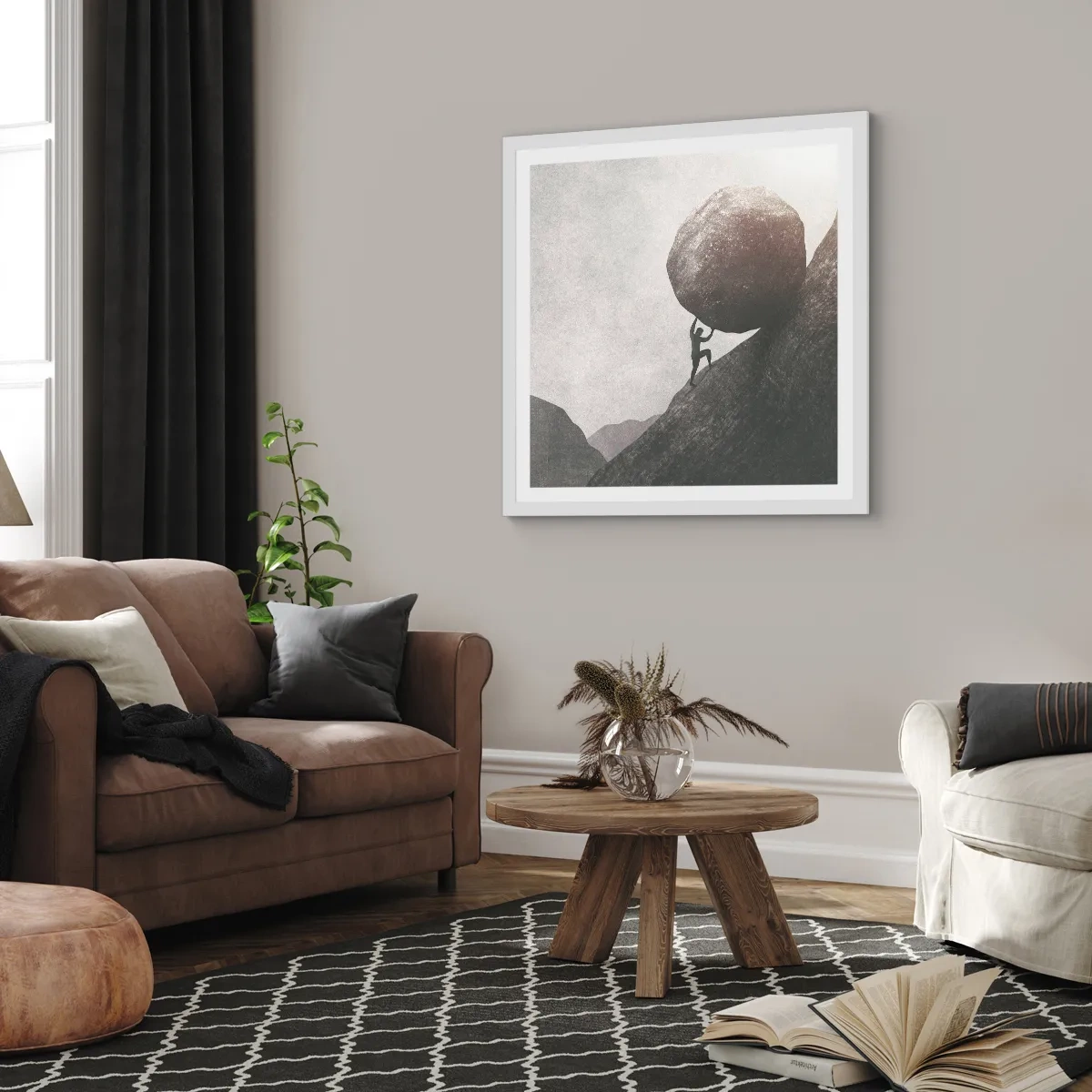 Poster in einem weißen Rahmen - Ich glaube wider alle Hoffnung - 30x30 cm