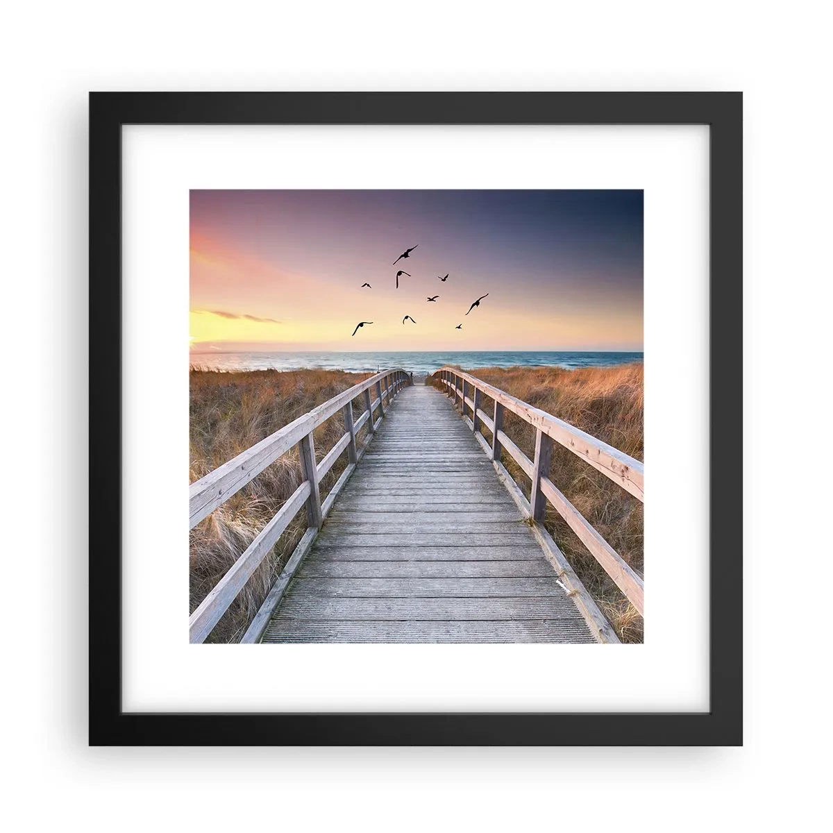 Poster in einem schwarzem Rahmen - Der Raum für Auffliegen - 30x30 cm