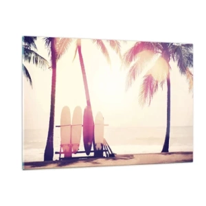 Glasbild - Bild auf glas - Es wird ein toller Tag - 120x80cm - Es wird ein toller Tag - Moderne Wanddekoration für Wohnzimmer und Schlafzimmer ARTTOR