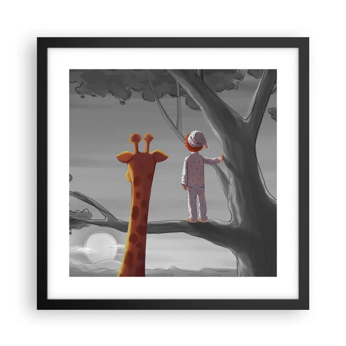 Poster in einem schwarzem Rahmen - Das passiert wirklich - 40x40 cm