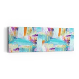 Bild auf Leinwand - Leinwandbild - Fröhlicher Labyrinth-Liner - 90x30 cm