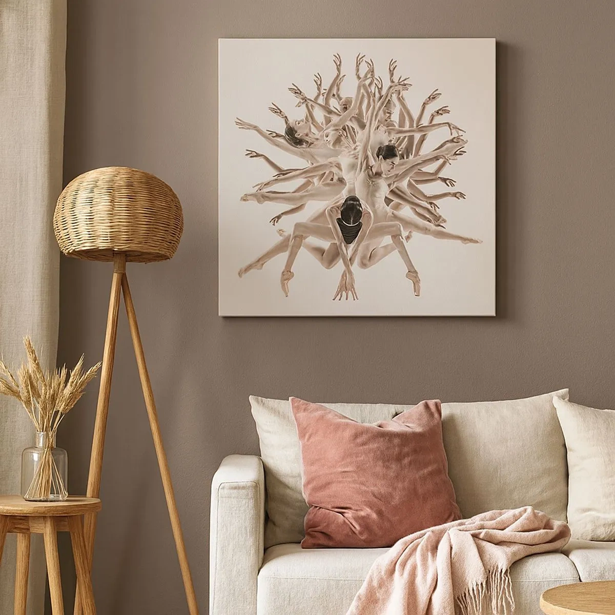 Bild auf Leinwand - Leinwandbild - Aufblühen im Tanz - 30x30 cm