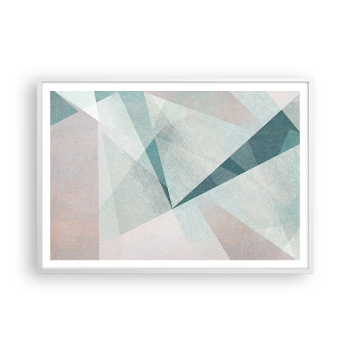 Poster in einem weißen Rahmen - Einfach aber dynamisch - 100x70 cm