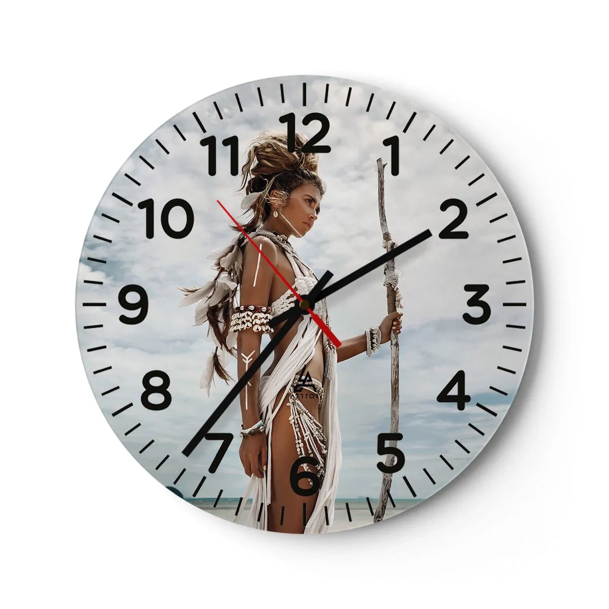 Wanduhr - Glasuhr - Königin der Tropen - 30x30 cm