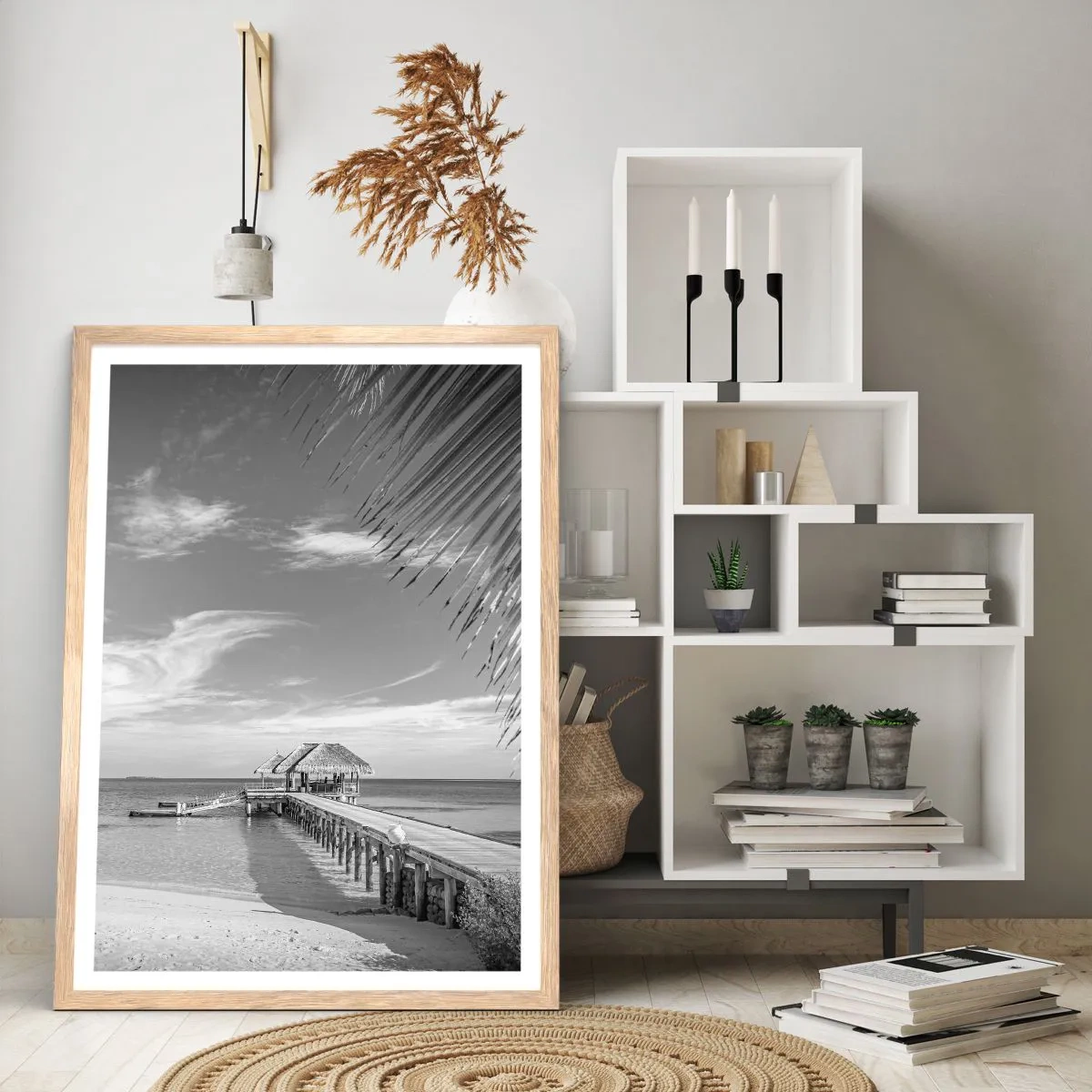 Poster in einem Rahmen aus heller Eiche - Erinnerung oder Traum? - 40x50 cm