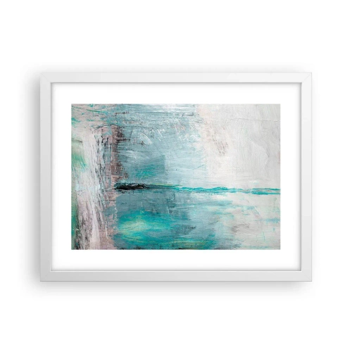 Poster in einem weißen Rahmen - Horizontal in Blau - 40x30 cm