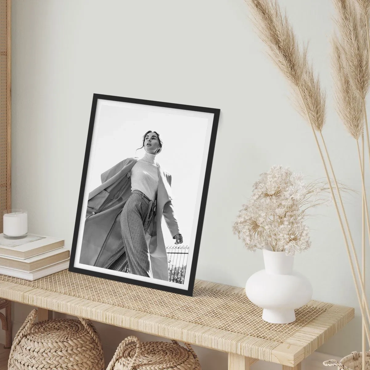 Poster in einem schwarzem Rahmen - Gehst du mit mir? - 30x40 cm