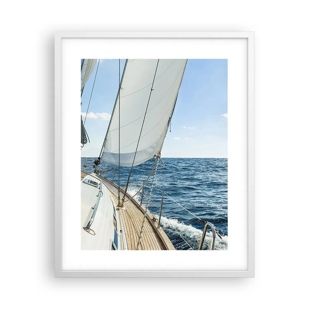 Poster in einem weißen Rahmen - Ahoi, Abenteuer - 40x50 cm
