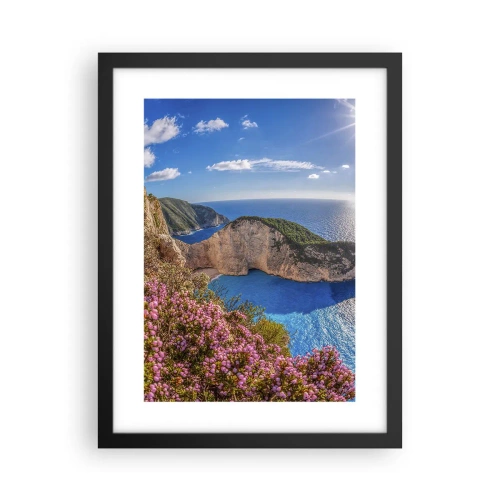 Poster in einem schwarzem Rahmen - Mein toller Griechenlandurlaub - 30x40 cm