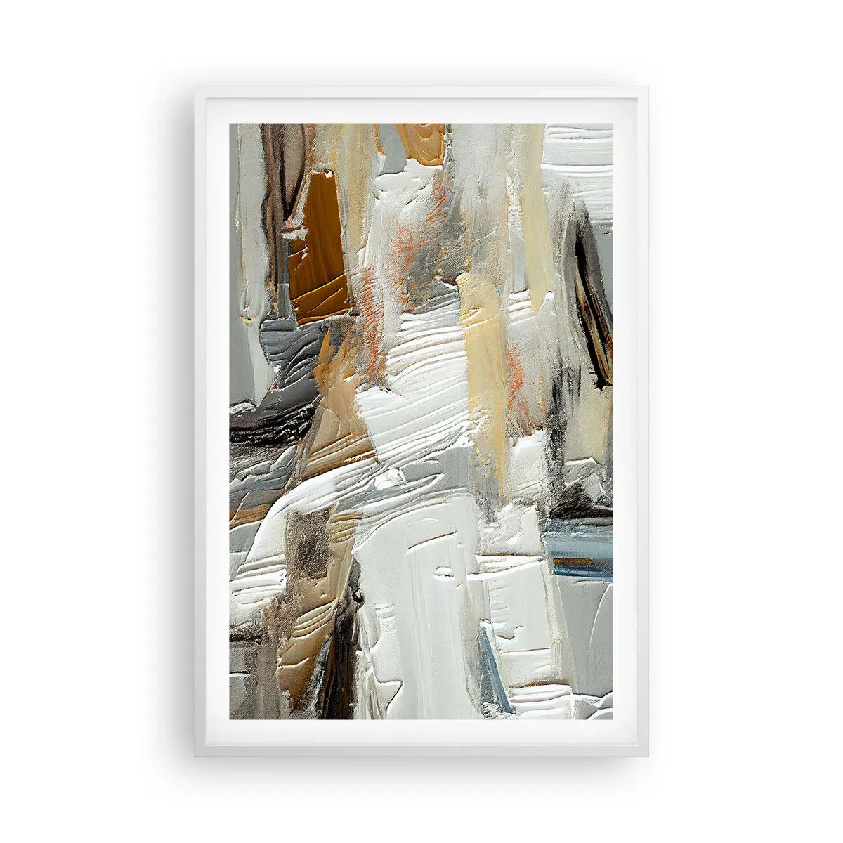 Poster in einem weißen Rahmen - Bunte Schichten - 61x91 cm