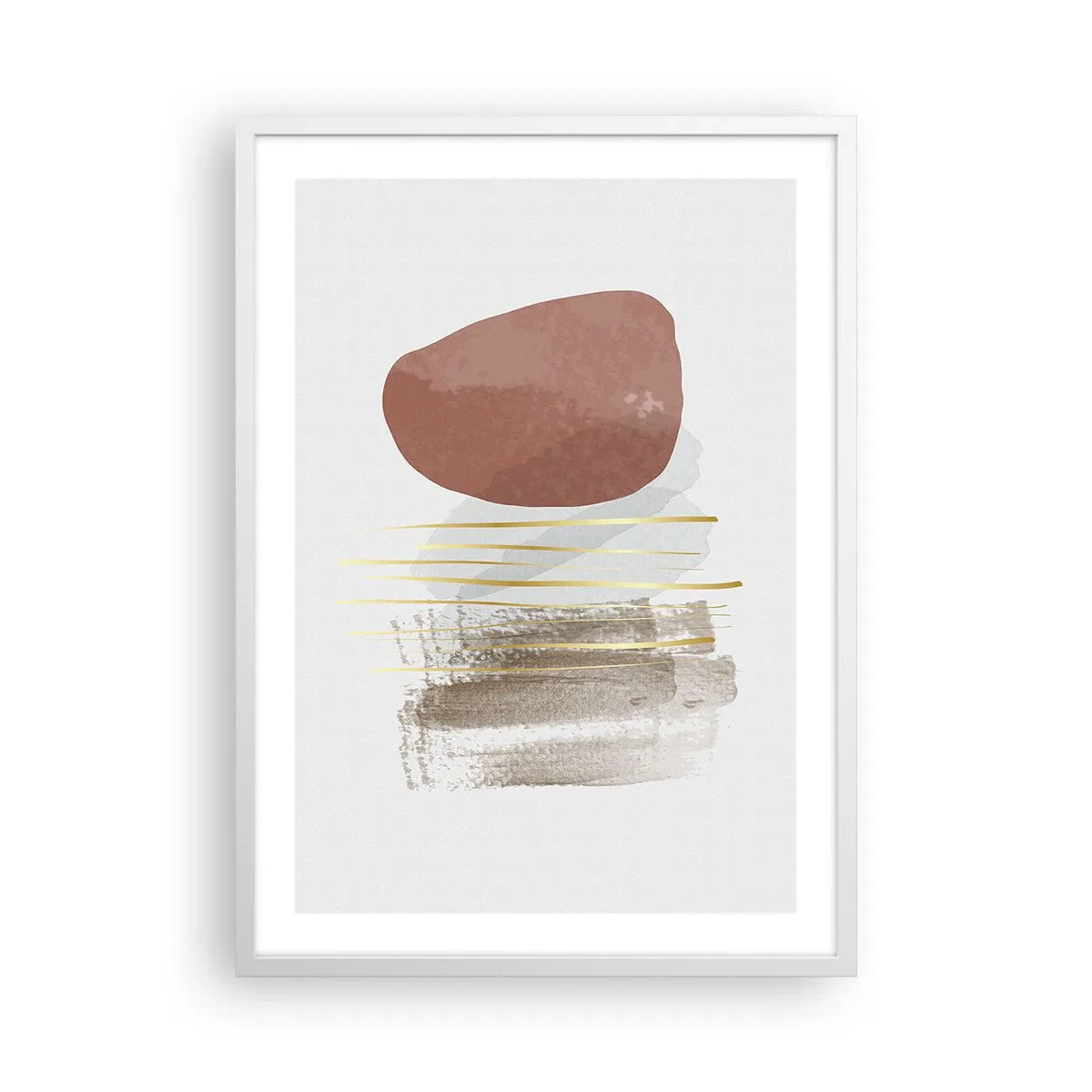 Poster in einem weißen Rahmen - Abstrakte Kolonnade - 50x70 cm