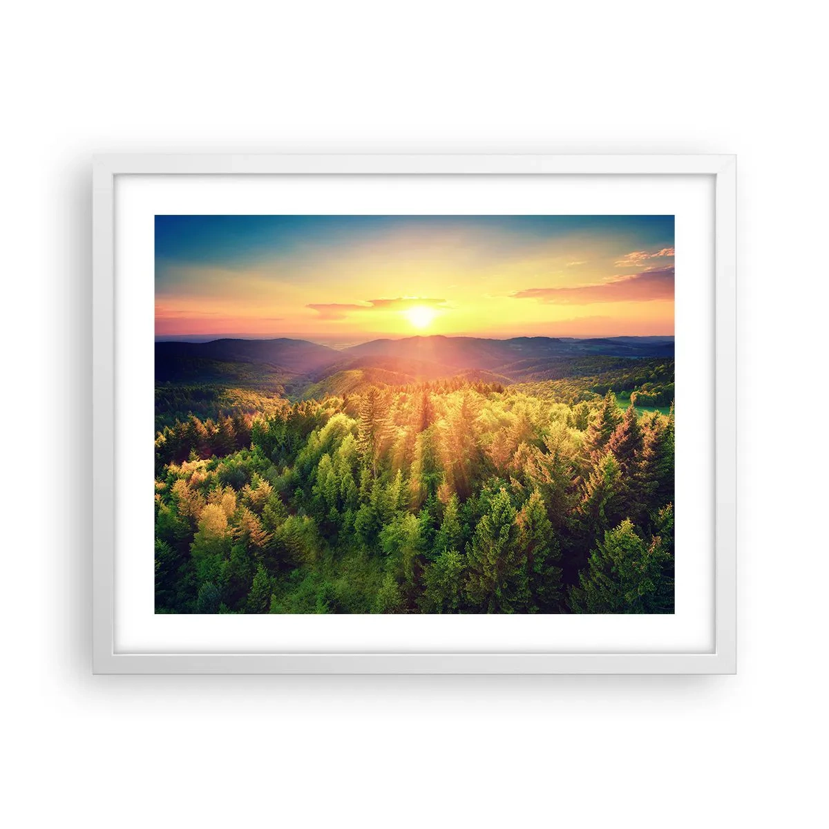 Poster in einem weißen Rahmen - Scheitelpunkte und Spitzen - 50x40 cm