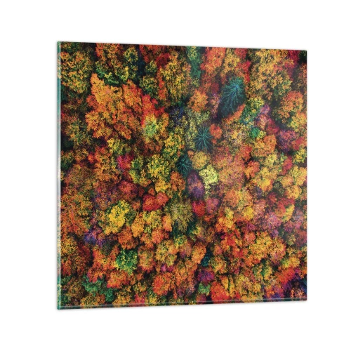 Glasbild - Bild auf glas - Blumenstrauß aus Herbstbäumen - 30x30 cm