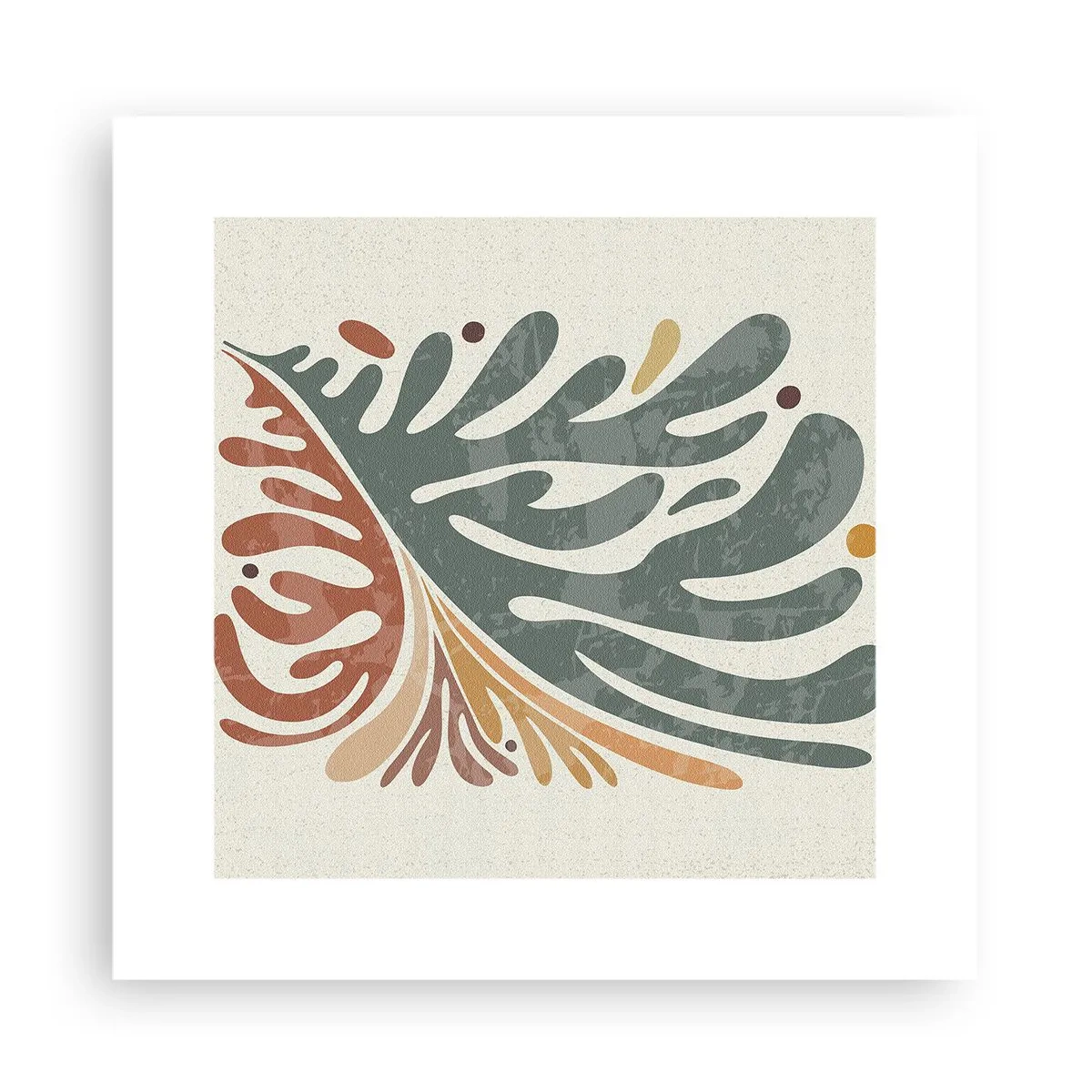 Poster - Mehrfarbiges Blatt - 30x30 cm