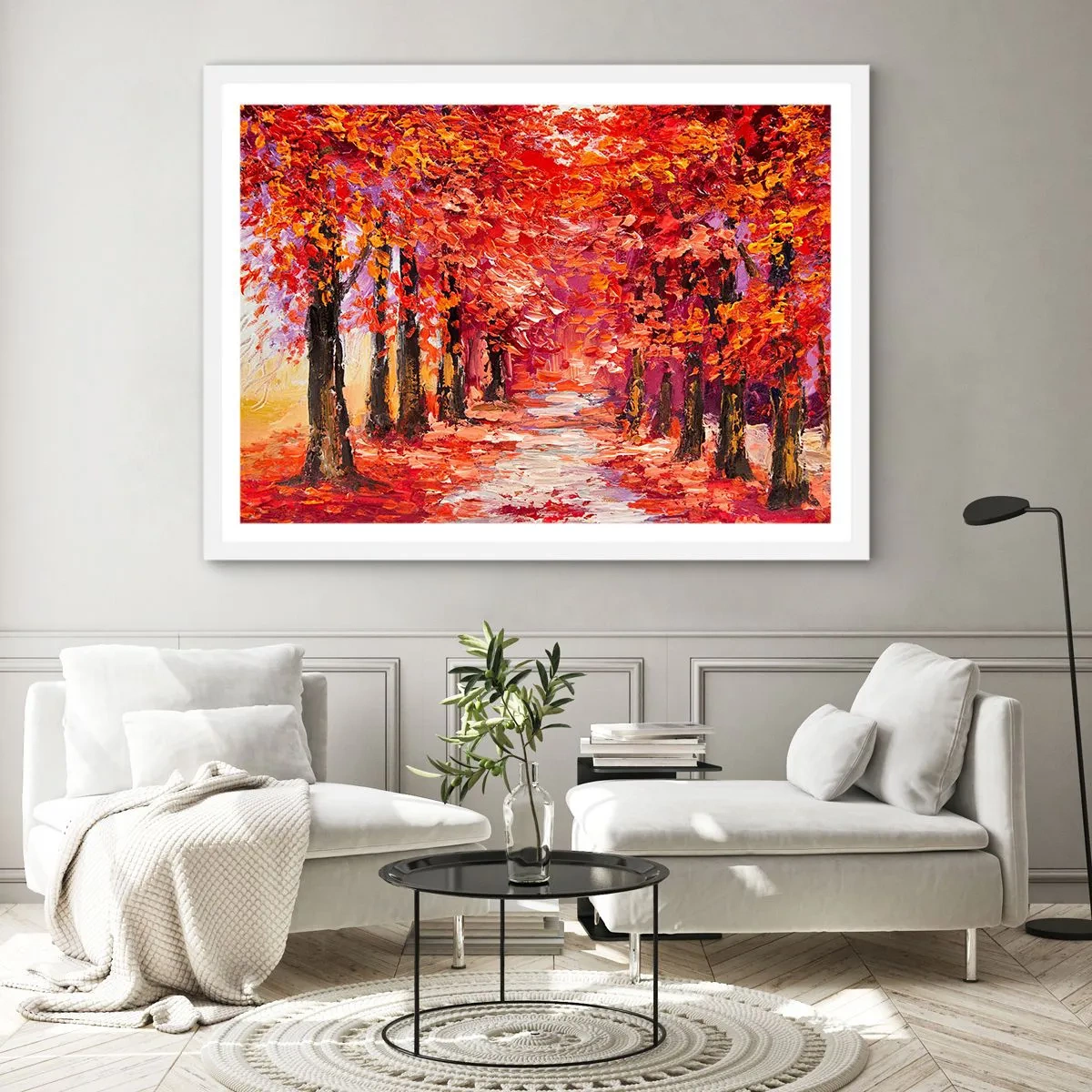 Poster in einem weißen Rahmen - Herbstlicher Eindruck - 40x30 cm