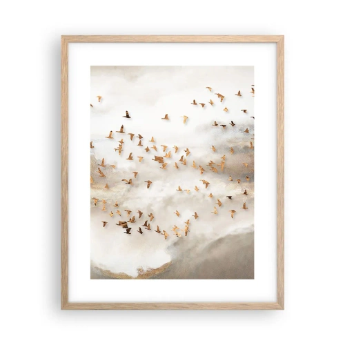 Poster in einem Rahmen aus heller Eiche - Es ist schon die Zeit… - 40x50 cm