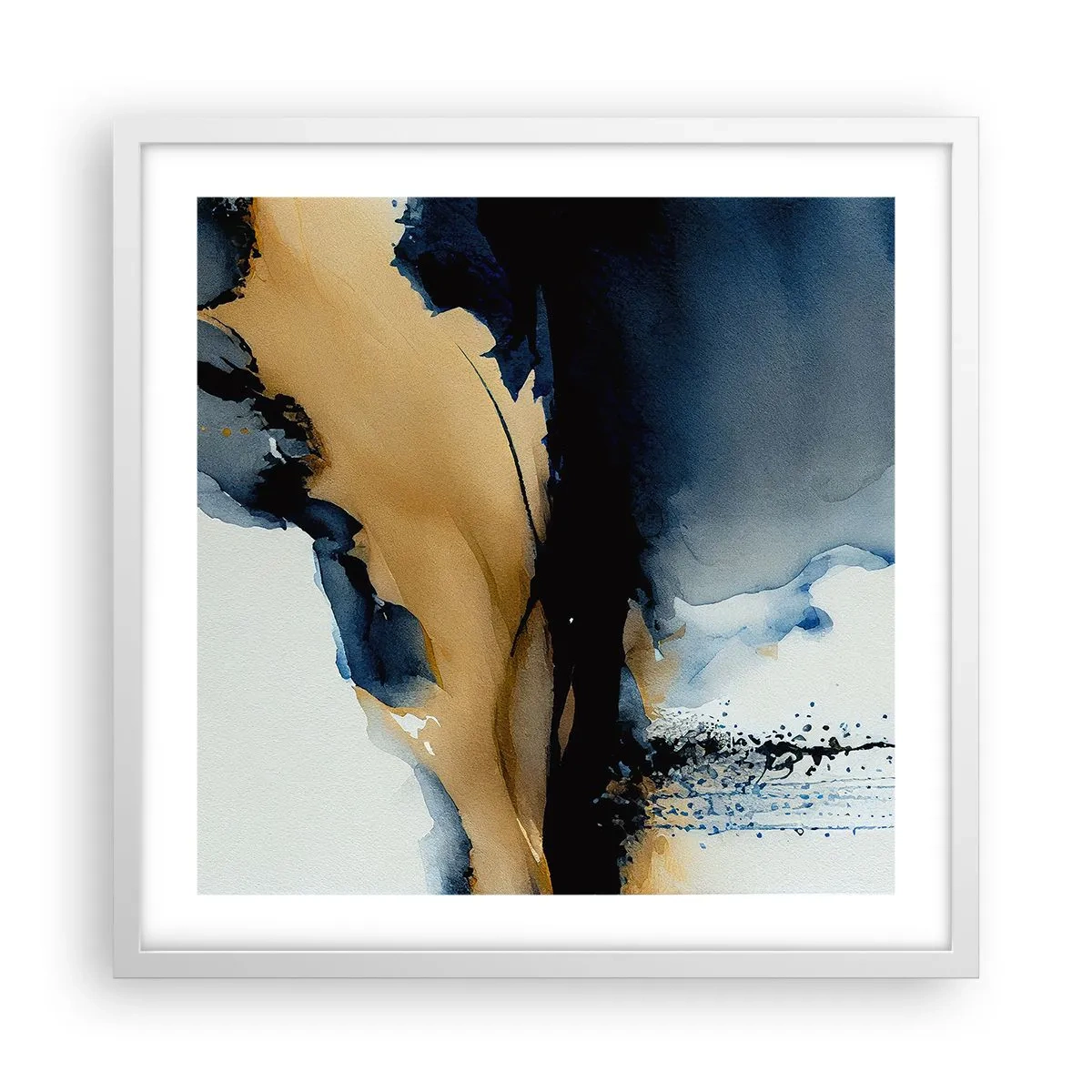 Poster in einem weißen Rahmen - Hinter dem Vorhang - 50x50 cm