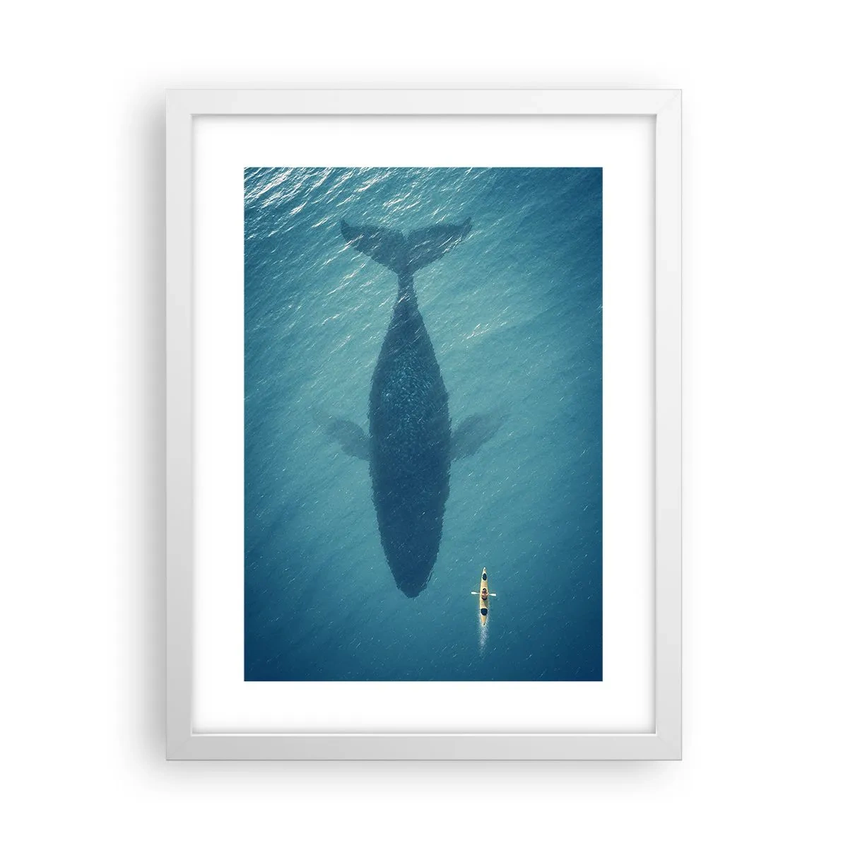 Poster in einem weißen Rahmen - Treffen am Meer - 30x40 cm