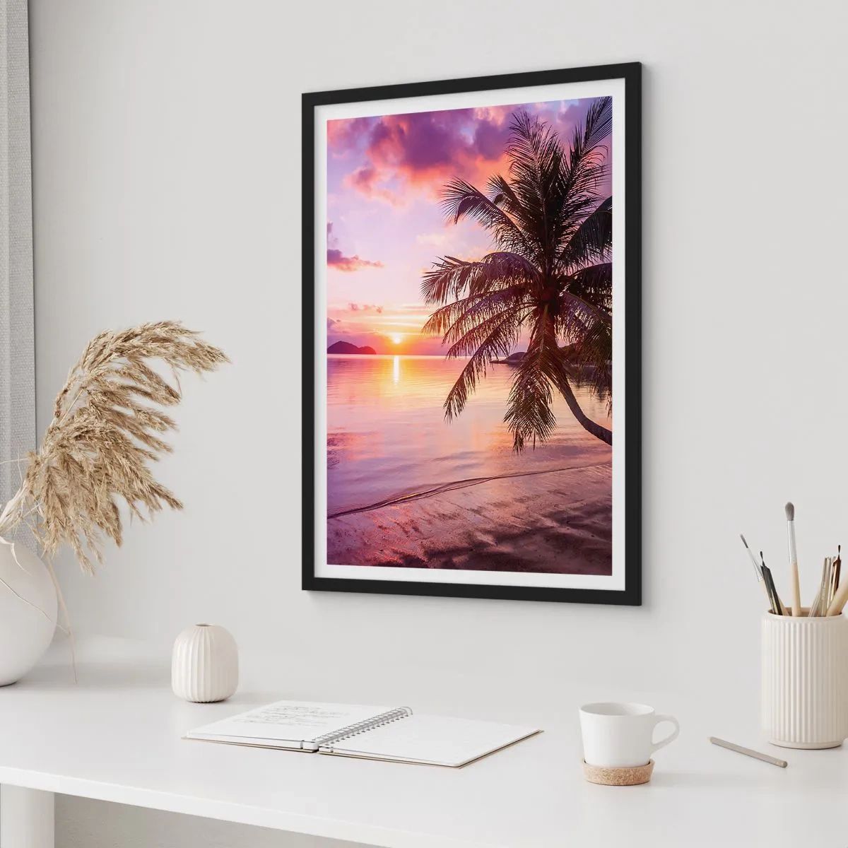 Poster in einem schwarzem Rahmen - Behaglichkeit bis zum Horizont - 40x50 cm