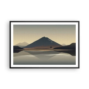 Poster in einem schwarzem Rahmen - Spiegelreflexion - 91x61 cm