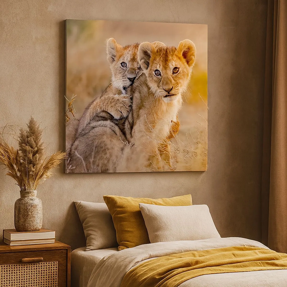 Bild auf Leinwand - Leinwandbild - Bitte nicht stören! Wir haben Spaß - 30x30 cm