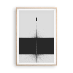 Poster in einem Rahmen aus heller Eiche - Direkt zum Ziel - 70x100 cm