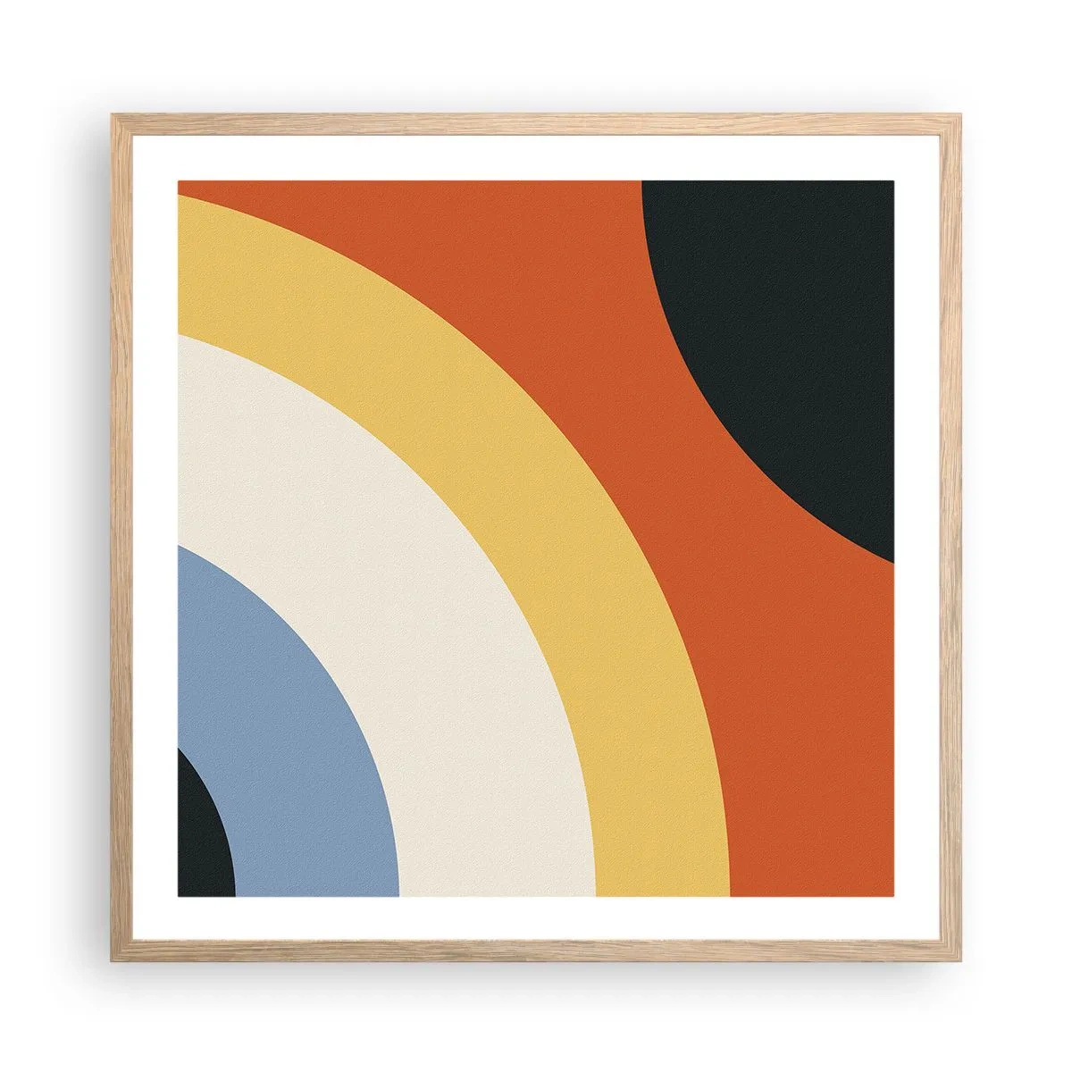 Poster in einem Rahmen aus heller Eiche - Zu mir selbst - 60x60 cm