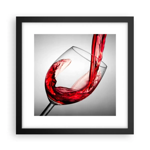 Poster in einem schwarzem Rahmen - Farbe – Bewegung – Klang - 30x30 cm