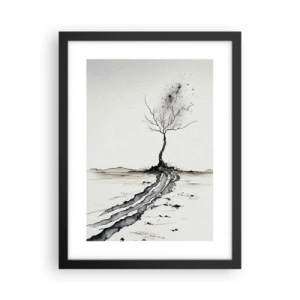 Poster in einem schwarzem Rahmen - Wintermelancholie - 30x40 cm