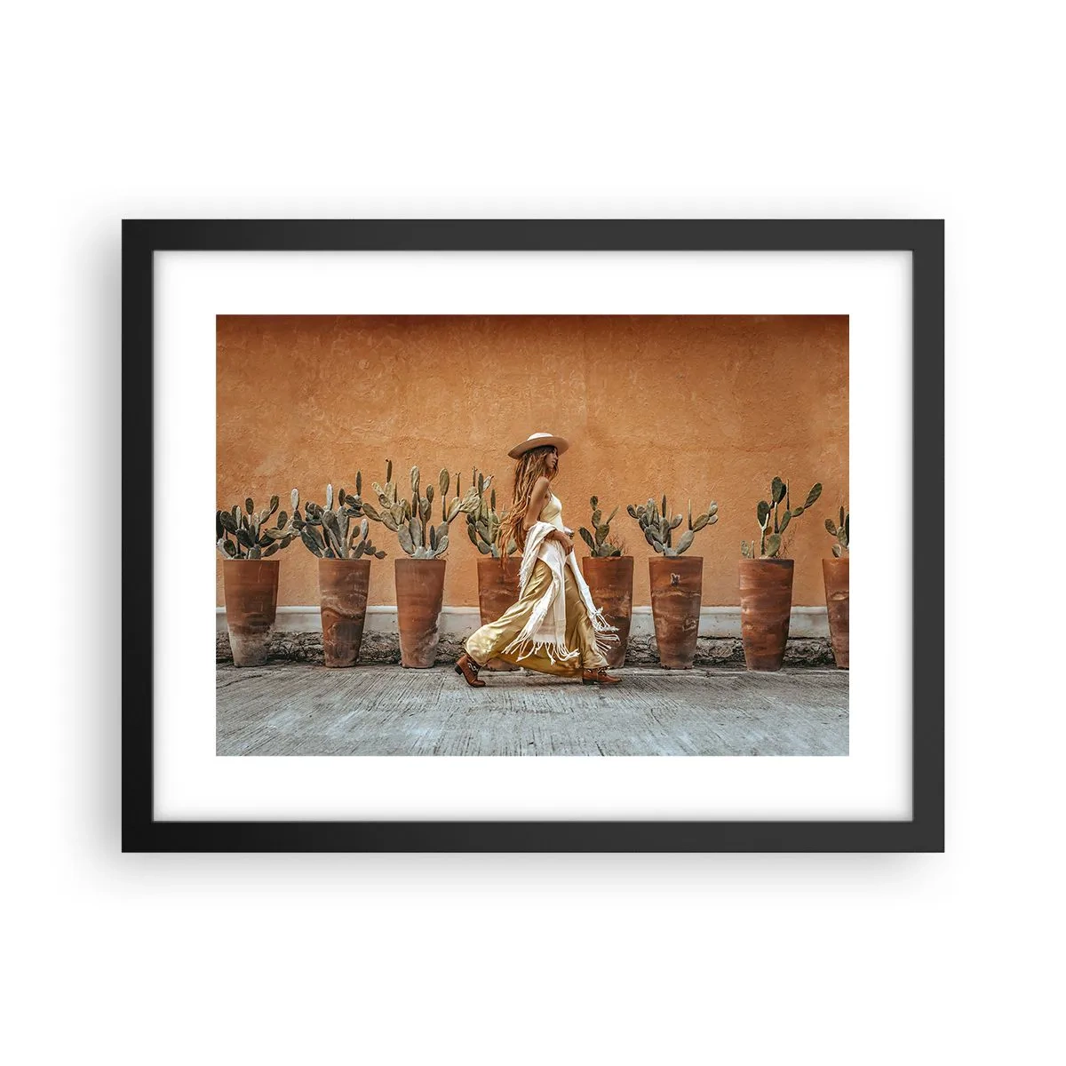 Poster in einem schwarzem Rahmen - Hippie-Stil - 40x30 cm