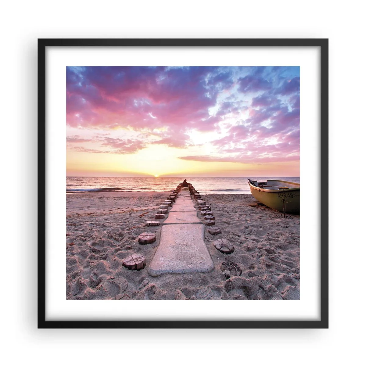 Poster in einem schwarzem Rahmen - Ein Moment tiefer Erfahrung - 50x50 cm