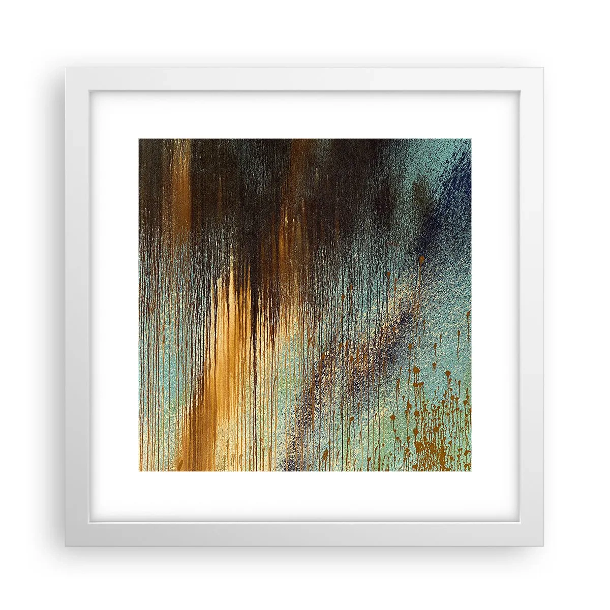 Poster in einem weißen Rahmen - Eine nicht zufällige farbenfrohe Komposition - 30x30 cm