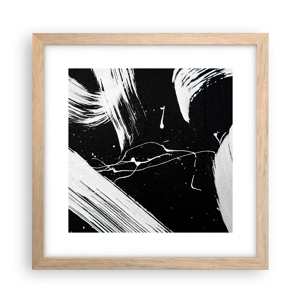 Poster in einem Rahmen aus heller Eiche - Dunkelheit durchbrechen - 30x30 cm