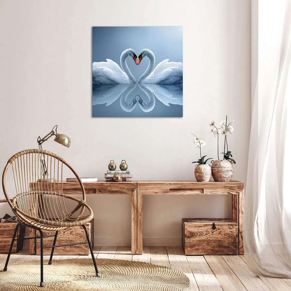 Bild auf Leinwand - Leinwandbild - Zeit für die Liebe - 40x40 cm