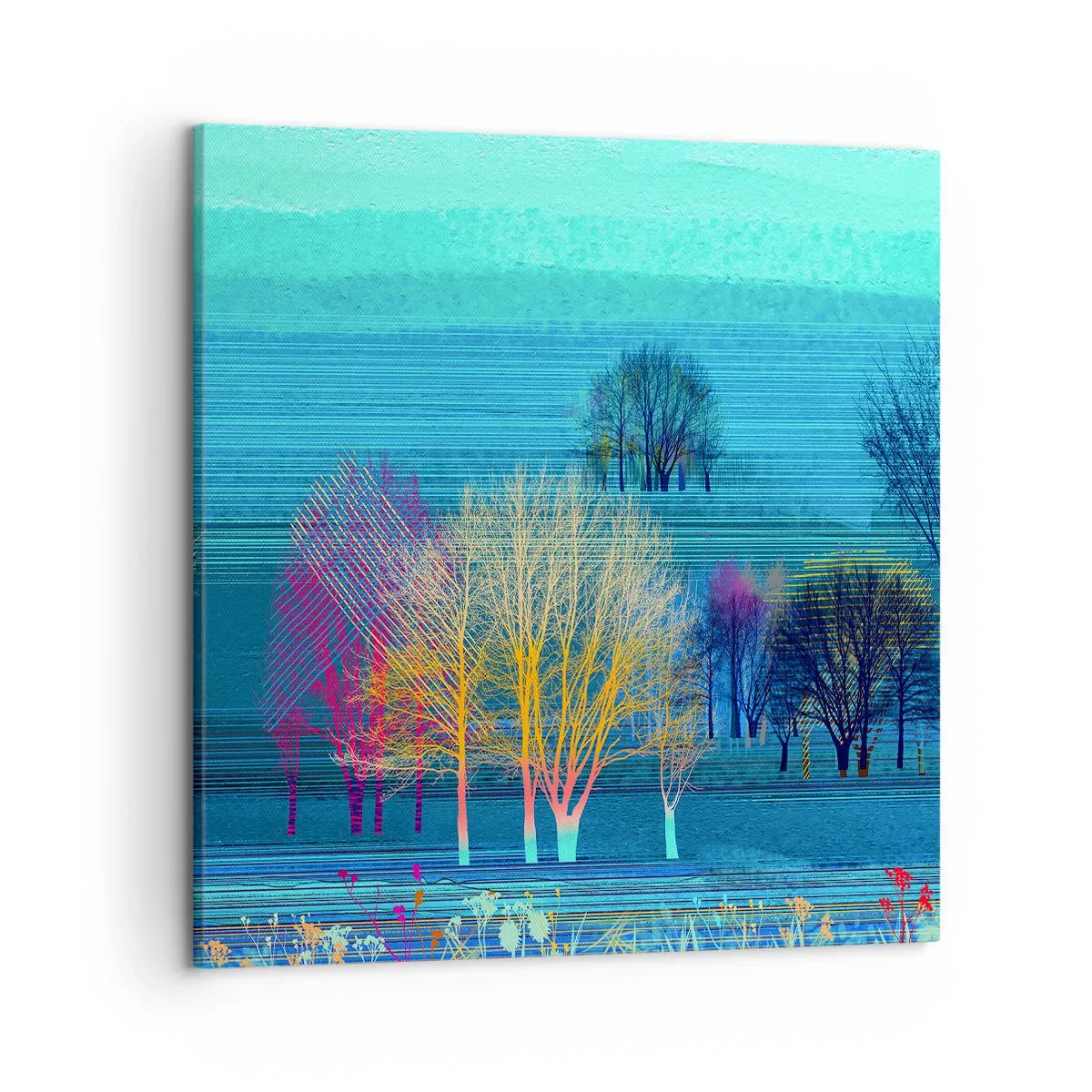 Bild auf Leinwand - Leinwandbild - Eine gekämmte Landschaft - 50x50 cm