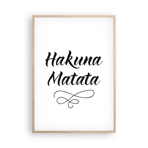 Poster in einem Rahmen aus heller Eiche - Bester Ratschlag - 70x100 cm