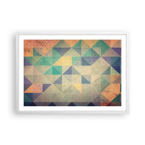 Poster in einem weißen Rahmen - Republik der Dreiecke - 70x50 cm