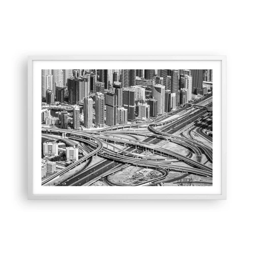 Poster in einem weißen Rahmen - Dubai - die unmögliche Stadt - 70x50 cm