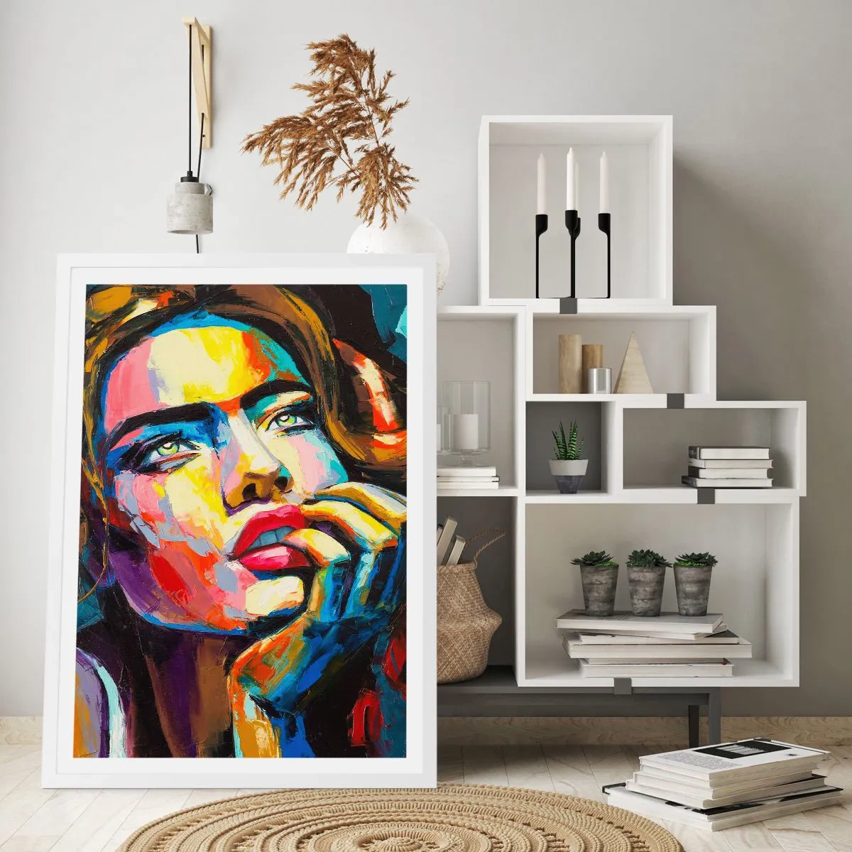 Poster in einem weißen Rahmen - Träume fliegen am Himmel wie Vögel - 30x40 cm