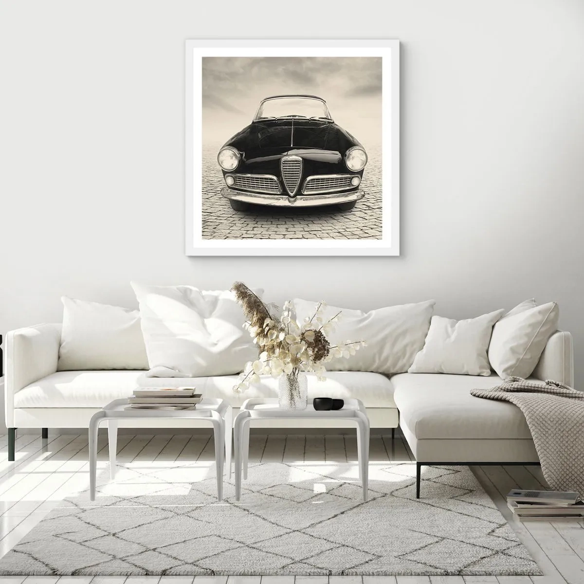 Poster in einem weißen Rahmen - Man muss mich einfach lieben - 30x30 cm