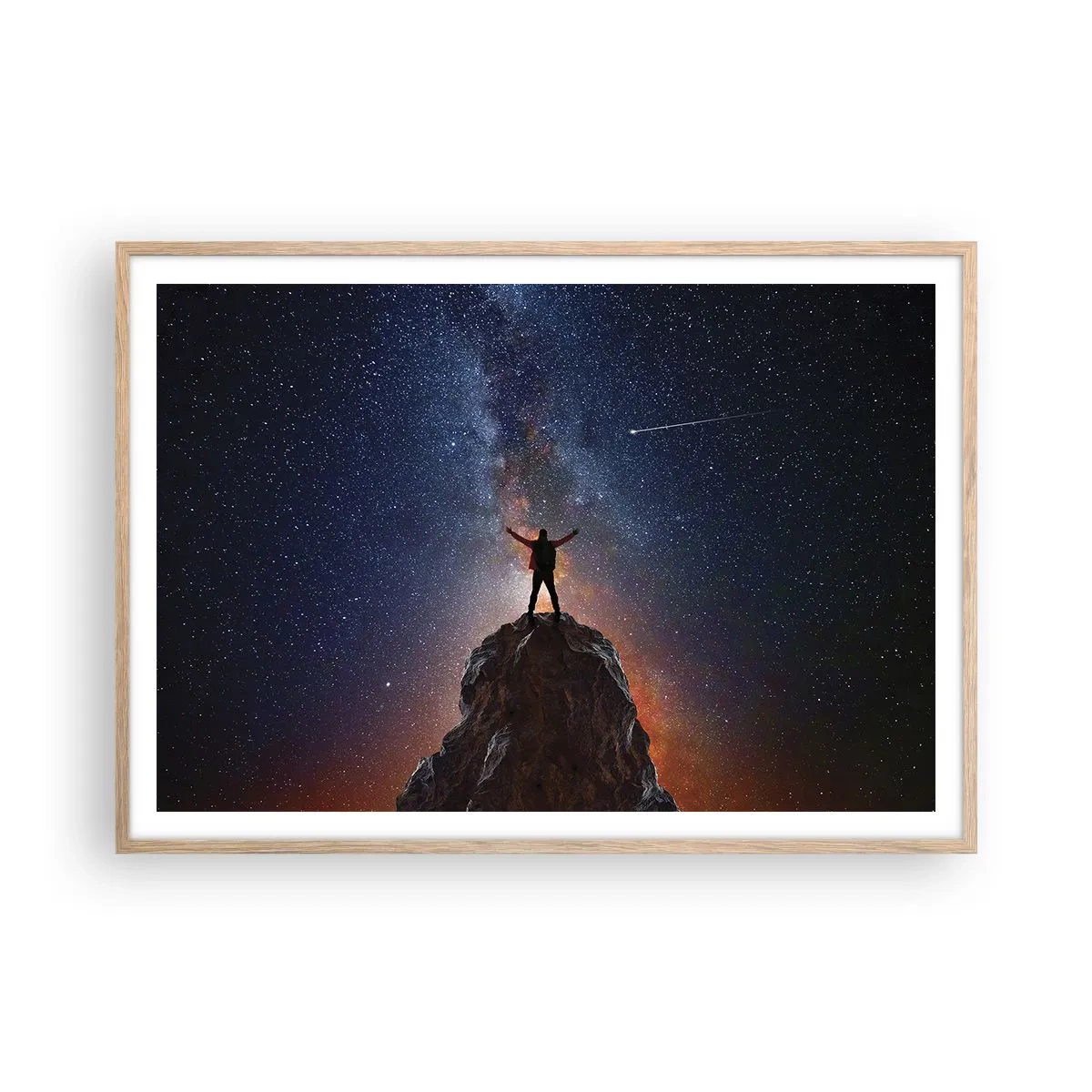 Poster in einem Rahmen aus heller Eiche - Die Macht ist mit mir! - 100x70 cm