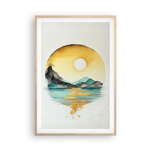 Poster in einem Rahmen aus heller Eiche - Im Kreis der Schönheit - 61x91 cm